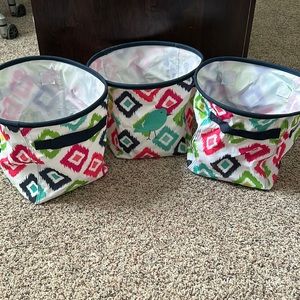 Thirty one storage bins